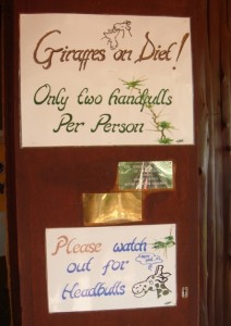 The top sign clearly escaped Pippa's attention...