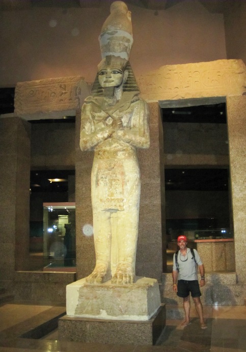 17. Statue of Ramses ll, wearing the Double Crown of both Upper and Lower Egypt...