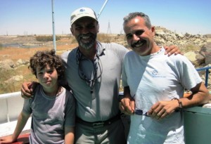 Sami and Khalid on board the ferry...
