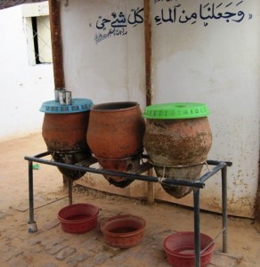 The watering station...