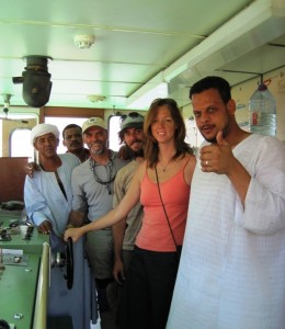 We managed to get into the wheelhouse of the ferry with some of the crew...