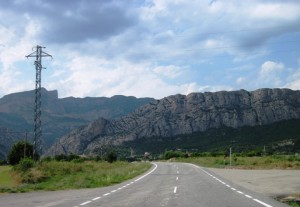 The Pyranees Mountains rise up to meet us on the way into Andorra...