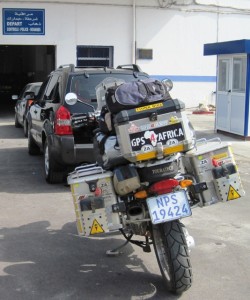 The Big Fella lines up for a final Customs and Police check in the harbour...