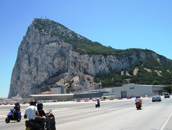 The Rock of Gibraltar dominates the skyline from miles around...