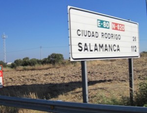 The sky was still blue, but the shadows were getting longer... At about 9.00pm, we zoomed past this sign at 150 kmh...
