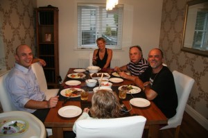 1. Dinner with the Swanepoels'. A pleasant evening with friends from home...