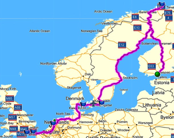 1. Here's the Plan...!! London to Helsinki... 5 680 km only...!!