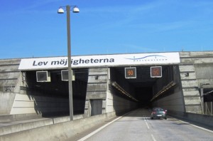 16. Entrance to the tunnel taking us to Sweden....