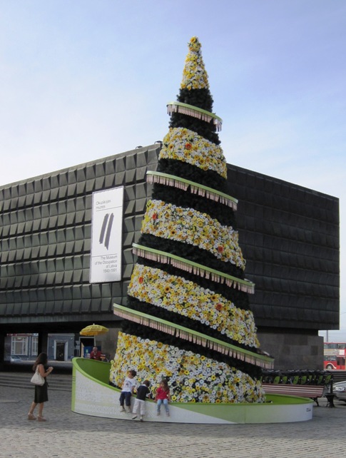 6. Christmas Tree with a twist... Erected in the main square just off the river...