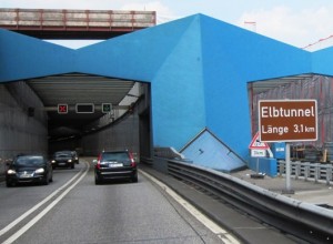 9. The tunnel under the Elb River near Hamburg...