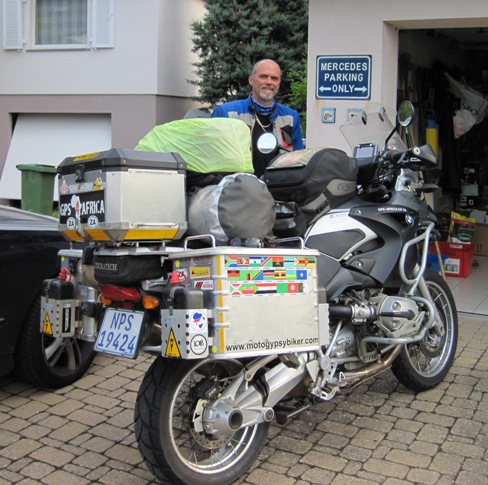 Packed and ready to hit the road again, heading north-east for the U.K. ....