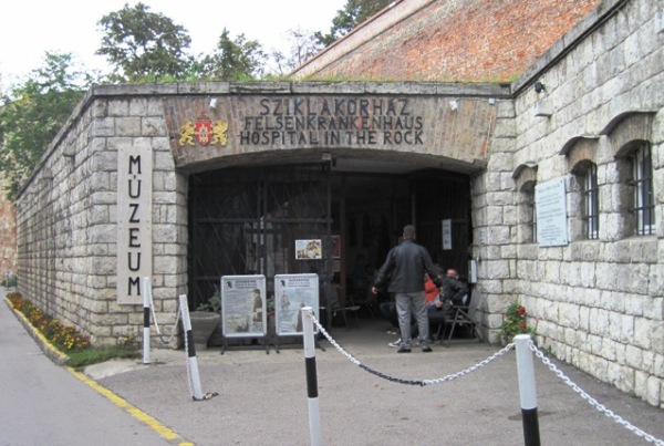 10. Entrance to the Hospital in the Rock, under Buda Castle...