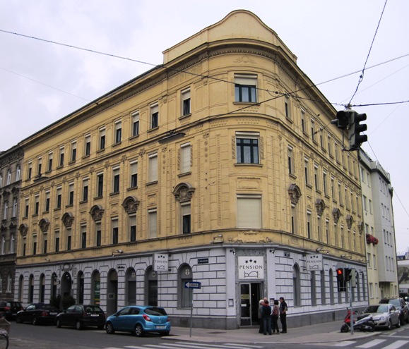 13. Pensione Reide is housed in this wedge-shaped old building...