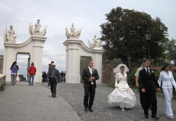 13. The bride was no longer smiling... The groom seemed to be keeping just out of range...