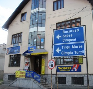 25. Just outside the village of Alba Lulia, the road to Sebes disappeared under a pile of rubble and half built bridges, forcing us to start a long detour...