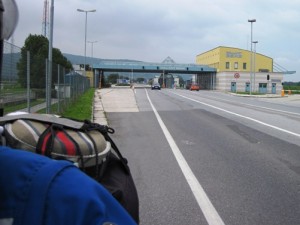 3. Another former border post stands empty...