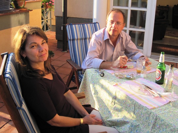 6. Together with Tibor and Panni I enjoyed many a meal on their terrace...