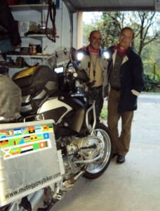 Tibor and I say our goodbyes...