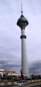 7. This massive tower stands on the western edge of the city, and from here, traffic builds up rather quickly...!!