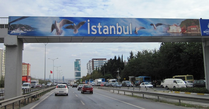 8. Colourful invite into the city...