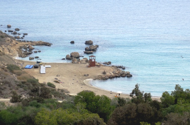 17. While looking for a place to eat, I came across this pretty bay just south of Agia Napa town centre...