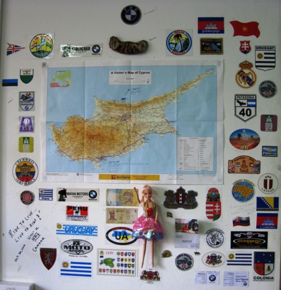 Willi's Wall... Including a little Barbie Doll that he almost always carried on the back of his bike...!!