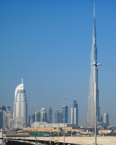 3. Dominated by the 828 metre high, Burj Khalifa...