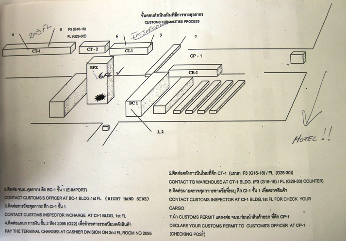 2. This map provided me with all the info I needed to get the bike cleared without hassle...