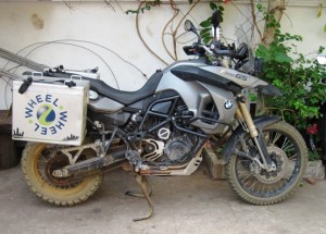 3. Morgan Parker's F800GS, has been through the wringer...!!