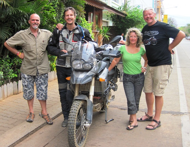 4. We gathered to wish Morgan farewell before he crossed over into Thailand...