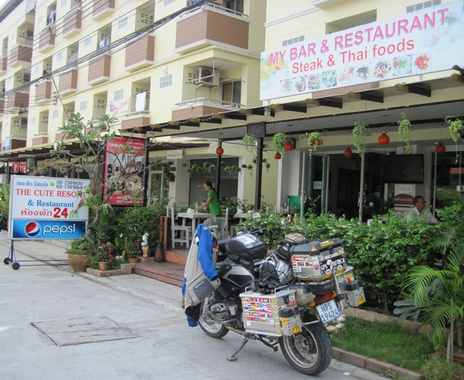8. Parked outside the Canary Residence, soon to be named the Cute Resort...