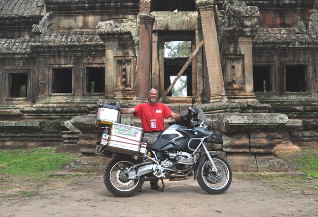 17. GB and the Big Fella stand proudly in Angkor Wat...
