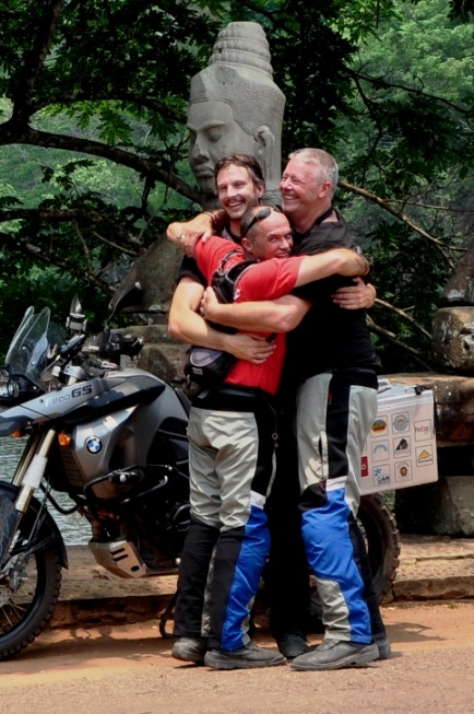 8. Spontaneous group hug...!! We had managed to ride in Angkor Wat...!!