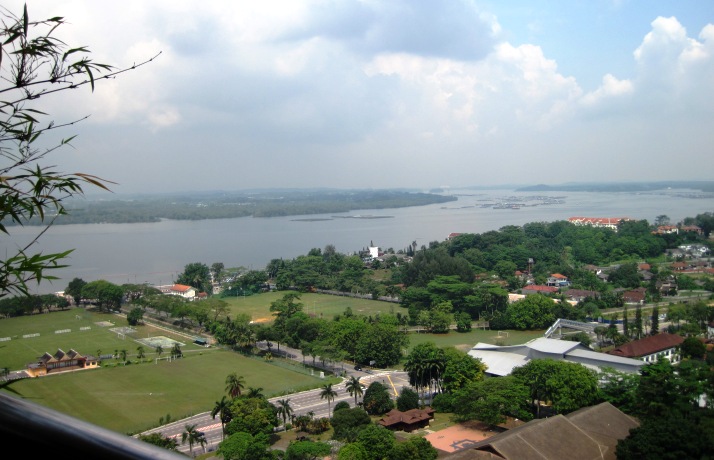 2. From Rory's balcony on the 20th floor, we could see across the Strait of Johor to Singapore...