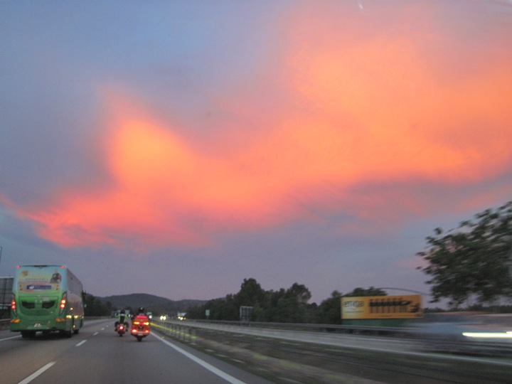 20. Painted sky on the way back to Johor Bahru...