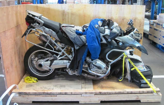 7. Released from his plastic wrapping, the Big Fella gets his first peek at Indonesia...