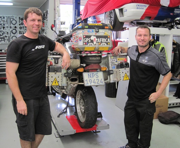 2. Andrew and Paul Holiday pose with the Big Fella...