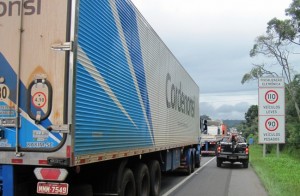 2. Ran into the mother of all traffic jams east of Curitiba...