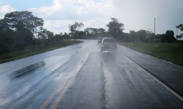 7. Rain on the road to Asuncion...