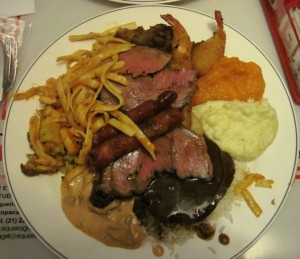 8. Dinner would have made vegetarians the world over cringe...!!
