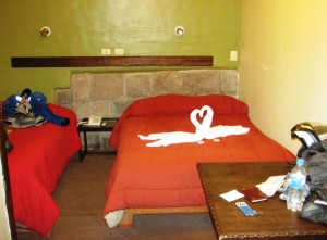 12. My room at the Casa Grande, complete with towels shaped as kissing swans...!!