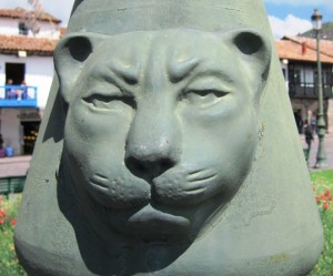 6. The Puma can be seen on every lamp-post in Cuzco, a reminder of the close connection the Incas had with this animal which to them represented strength and power...