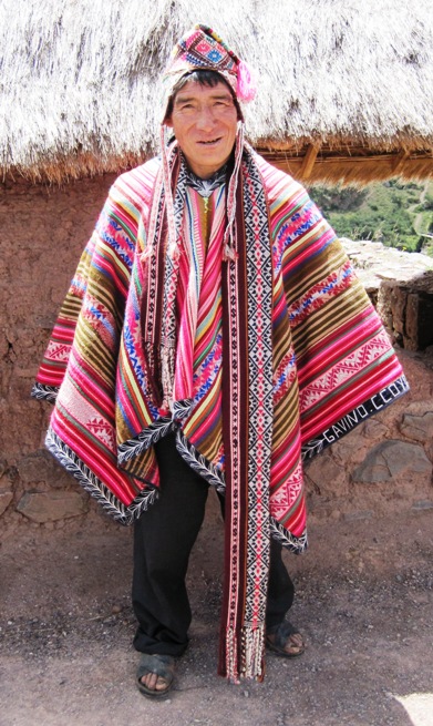 Quasi-Inca in the ruins... Price for photo: 2 Soles...!! I was getting a bit peeved at the whole money-for-photo lark...!!