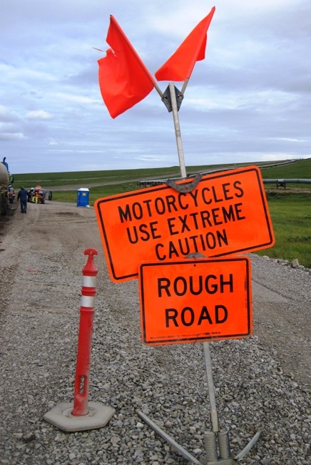 7. ...and large trucks that might or might not slow down when they thunder towards you...!!