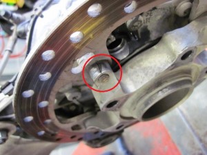 Four of the five casings that hold the studs were cracked...!! Not good..!!