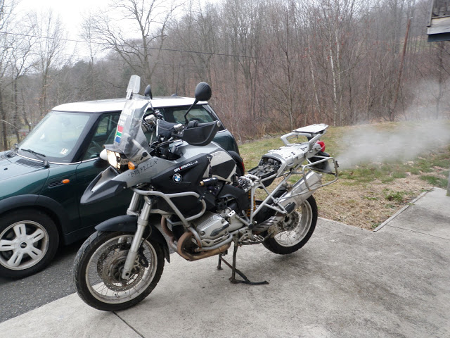 and the Big Fella is wheeled outside to get a taste of the cold Pennsylvania air....