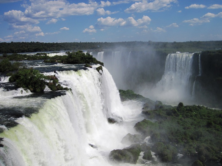 Iguazu Falls on the Brazilian side of the border. One of the most spectacular sights in South America.
