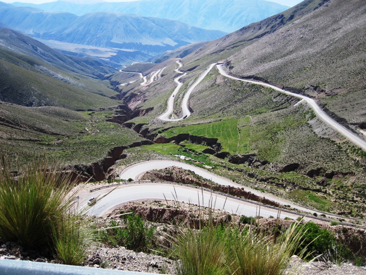 The road to Susques and the Chilean border. The Big Fella and I were both gasping for breath once we climbed up over 4000 metres above sea level and later peaked at close to 5000 m....