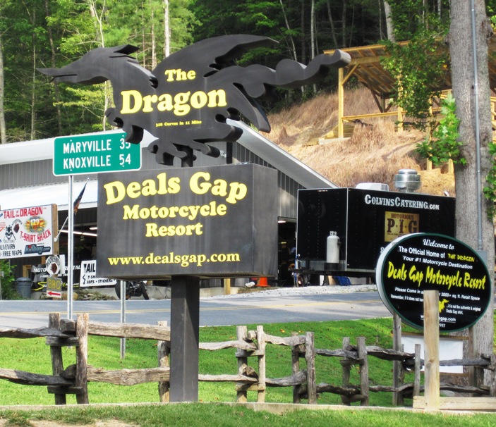 The end of the Dragon's Tail at Deals Gap... With 318 curves in just 11 miles, there was no time to take any photos, although I did get some great video footage from my on-board camera... 