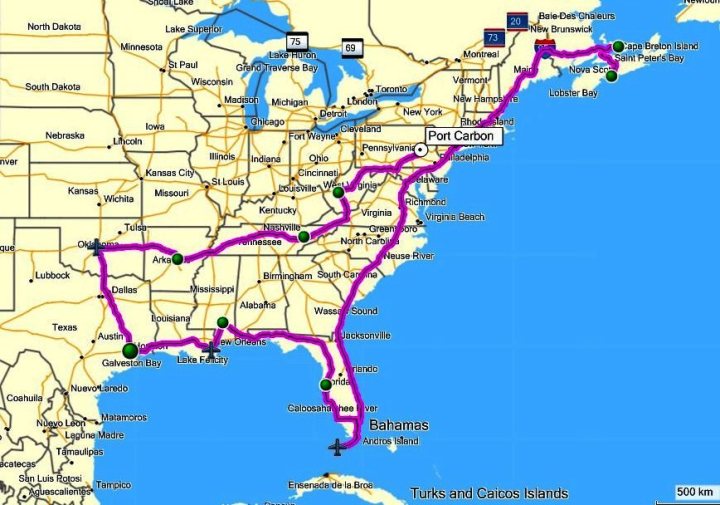 The Last Leg !! Twenty five states and a touch over 10 000 km. That should sort out the Wanderlust for awhile, methinks !!